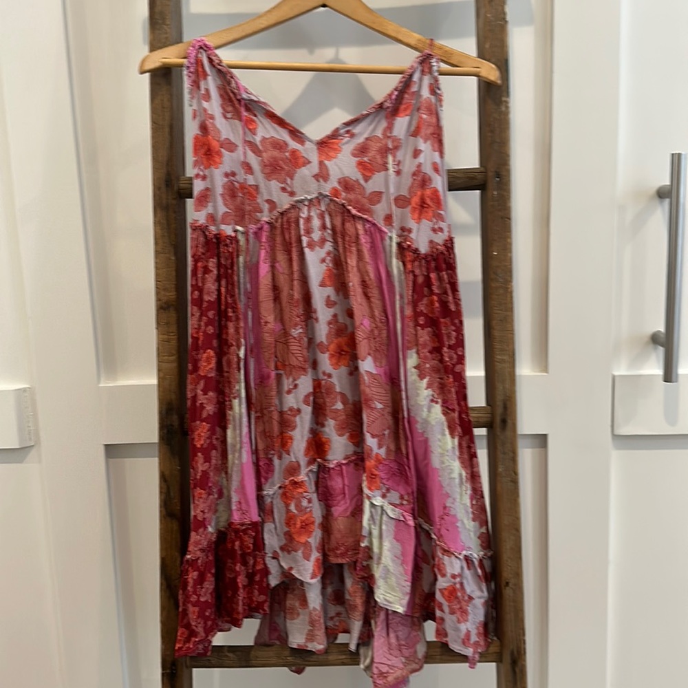 Free People Floral Mini Slip Dress